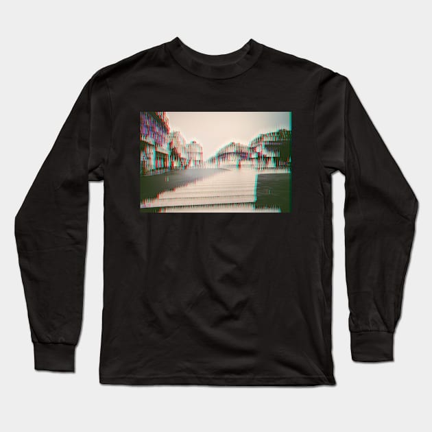 Glitchy Street Long Sleeve T-Shirt by s.elaaboudi@gmail.com